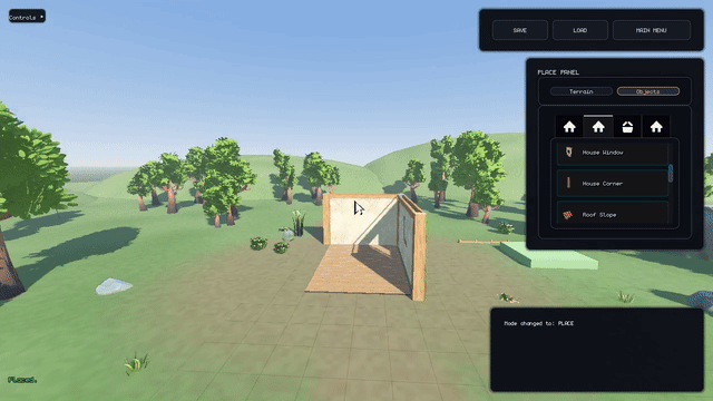 Grid Placement 6.0 placing 3D house walls with a neutral valid ghost wash and green verdict indicators (blocked stays red)