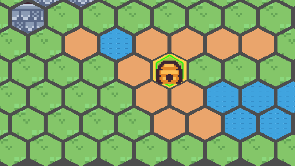 Placing pieces on a hex grid